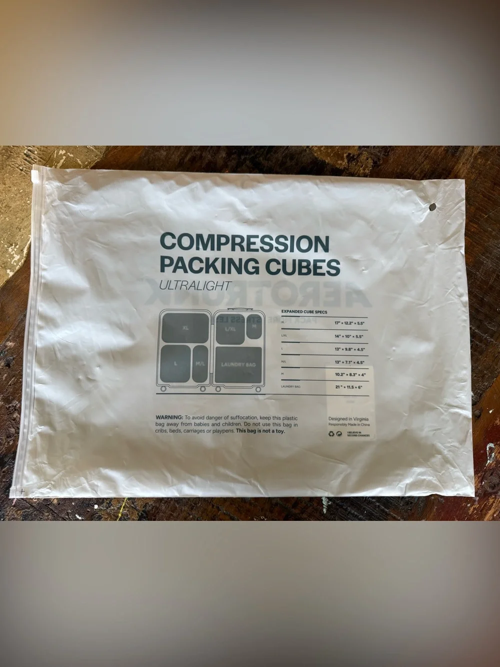 AEROTRUNK Black Packing Cube Set